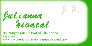 julianna hivatal business card